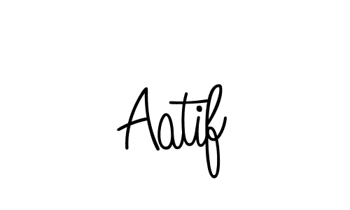 Design your own signature with our free online signature maker. With this signature software, you can create a handwritten (Angelique-Rose-font-FFP) signature for name Aatif. Aatif signature style 5 images and pictures png