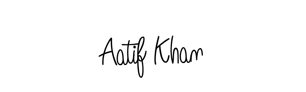 Design your own signature with our free online signature maker. With this signature software, you can create a handwritten (Angelique-Rose-font-FFP) signature for name Aatif Khan. Aatif Khan signature style 5 images and pictures png