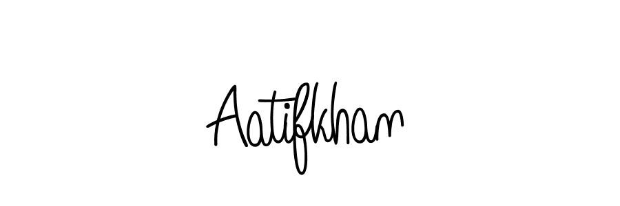 Aatifkhan stylish signature style. Best Handwritten Sign (Angelique-Rose-font-FFP) for my name. Handwritten Signature Collection Ideas for my name Aatifkhan. Aatifkhan signature style 5 images and pictures png