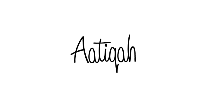 Design your own signature with our free online signature maker. With this signature software, you can create a handwritten (Angelique-Rose-font-FFP) signature for name Aatiqah. Aatiqah signature style 5 images and pictures png