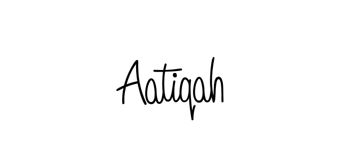 Design your own signature with our free online signature maker. With this signature software, you can create a handwritten (Angelique-Rose-font-FFP) signature for name Aatiqah. Aatiqah signature style 5 images and pictures png