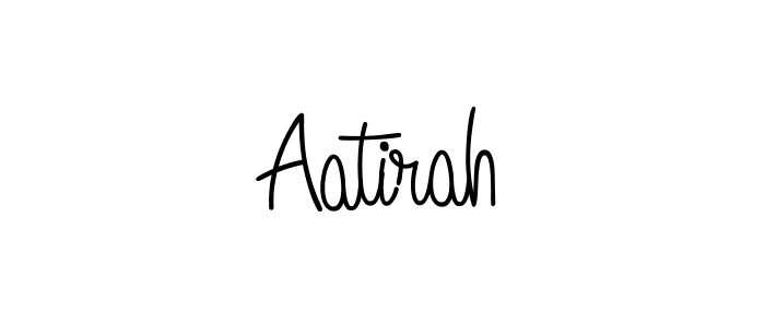 Use a signature maker to create a handwritten signature online. With this signature software, you can design (Angelique-Rose-font-FFP) your own signature for name Aatirah. Aatirah signature style 5 images and pictures png