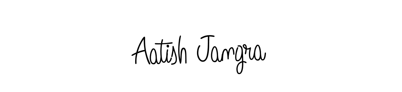 Design your own signature with our free online signature maker. With this signature software, you can create a handwritten (Angelique-Rose-font-FFP) signature for name Aatish Jangra. Aatish Jangra signature style 5 images and pictures png