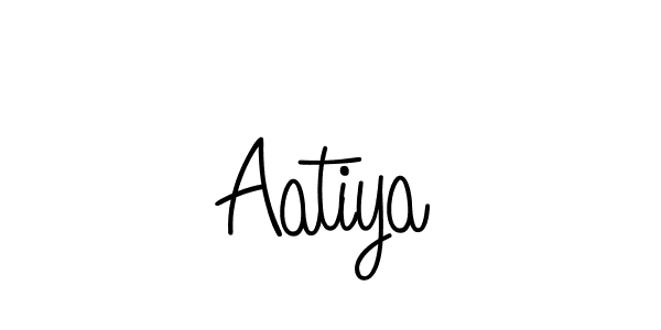 Use a signature maker to create a handwritten signature online. With this signature software, you can design (Angelique-Rose-font-FFP) your own signature for name Aatiya. Aatiya signature style 5 images and pictures png