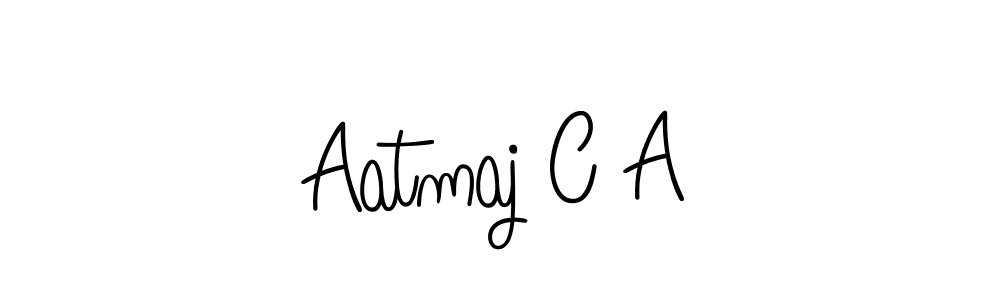 Use a signature maker to create a handwritten signature online. With this signature software, you can design (Angelique-Rose-font-FFP) your own signature for name Aatmaj C A. Aatmaj C A signature style 5 images and pictures png