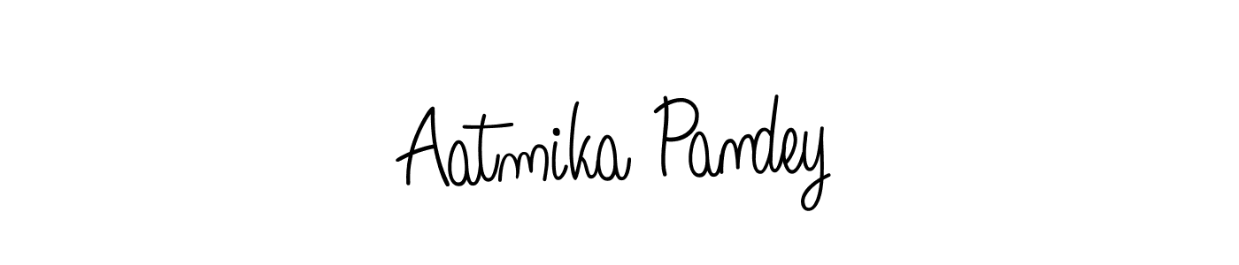 How to make Aatmika Pandey name signature. Use Angelique-Rose-font-FFP style for creating short signs online. This is the latest handwritten sign. Aatmika Pandey signature style 5 images and pictures png