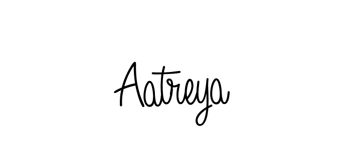 Make a beautiful signature design for name Aatreya. With this signature (Angelique-Rose-font-FFP) style, you can create a handwritten signature for free. Aatreya signature style 5 images and pictures png