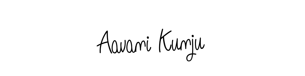 Create a beautiful signature design for name Aavani Kunju. With this signature (Angelique-Rose-font-FFP) fonts, you can make a handwritten signature for free. Aavani Kunju signature style 5 images and pictures png