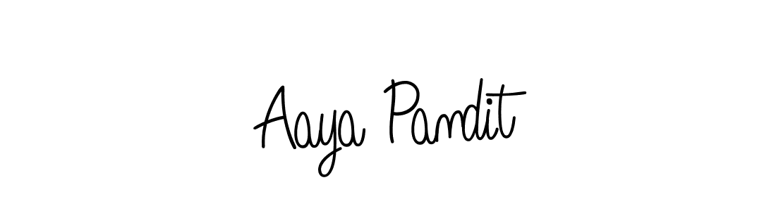 Create a beautiful signature design for name Aaya Pandit. With this signature (Angelique-Rose-font-FFP) fonts, you can make a handwritten signature for free. Aaya Pandit signature style 5 images and pictures png