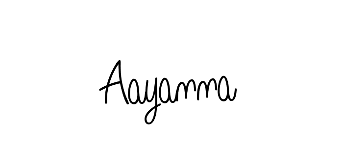 Design your own signature with our free online signature maker. With this signature software, you can create a handwritten (Angelique-Rose-font-FFP) signature for name Aayanna. Aayanna signature style 5 images and pictures png