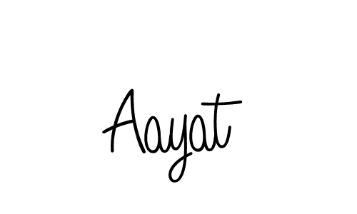 Design your own signature with our free online signature maker. With this signature software, you can create a handwritten (Angelique-Rose-font-FFP) signature for name Aayat. Aayat signature style 5 images and pictures png