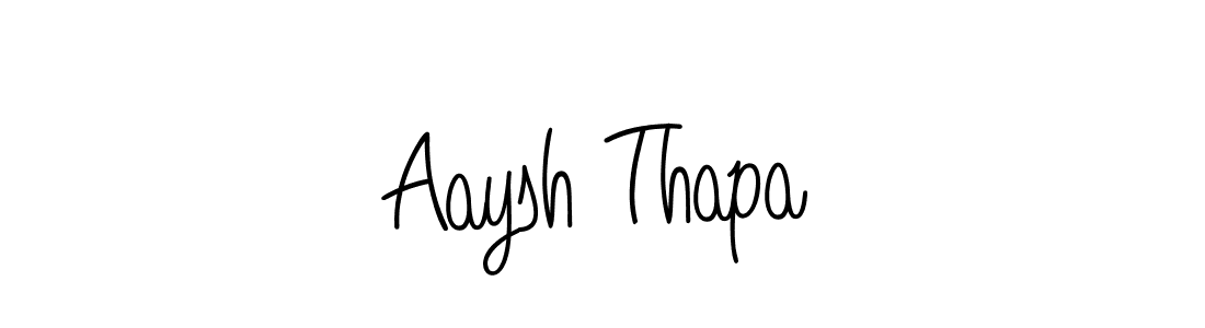 Also we have Aaysh Thapa name is the best signature style. Create professional handwritten signature collection using Angelique-Rose-font-FFP autograph style. Aaysh Thapa signature style 5 images and pictures png