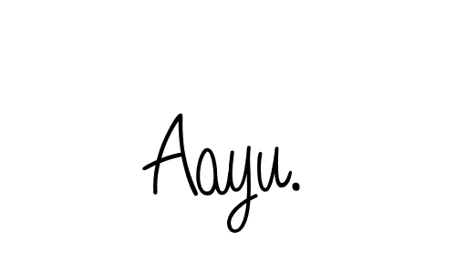 if you are searching for the best signature style for your name Aayu.. so please give up your signature search. here we have designed multiple signature styles  using Angelique-Rose-font-FFP. Aayu. signature style 5 images and pictures png