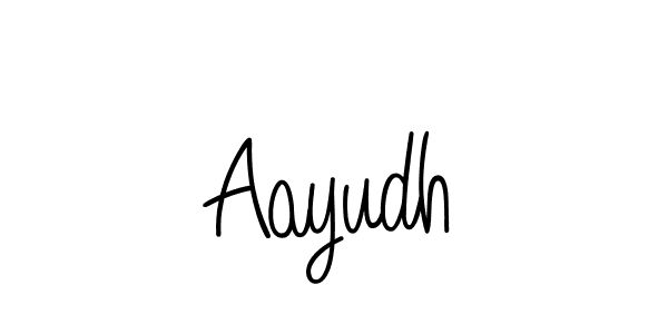 How to make Aayudh name signature. Use Angelique-Rose-font-FFP style for creating short signs online. This is the latest handwritten sign. Aayudh signature style 5 images and pictures png