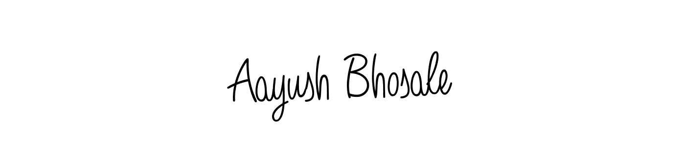 How to make Aayush Bhosale name signature. Use Angelique-Rose-font-FFP style for creating short signs online. This is the latest handwritten sign. Aayush Bhosale signature style 5 images and pictures png