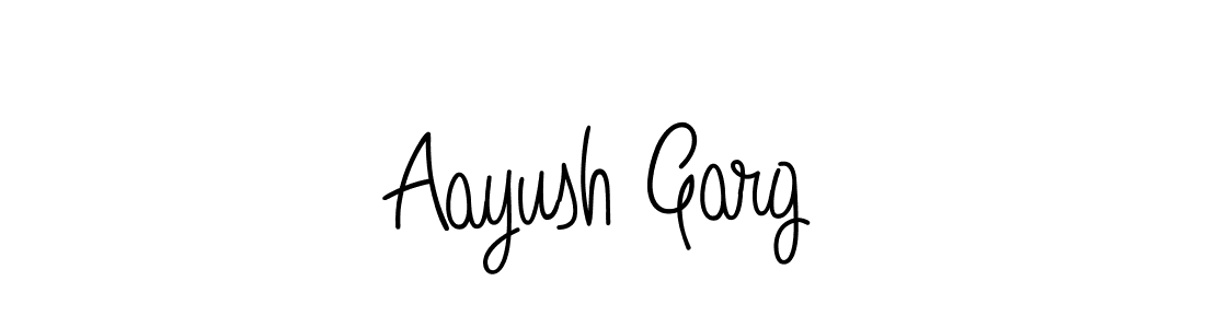 You should practise on your own different ways (Angelique-Rose-font-FFP) to write your name (Aayush Garg) in signature. don't let someone else do it for you. Aayush Garg signature style 5 images and pictures png
