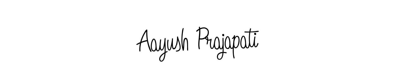 Design your own signature with our free online signature maker. With this signature software, you can create a handwritten (Angelique-Rose-font-FFP) signature for name Aayush Prajapati. Aayush Prajapati signature style 5 images and pictures png