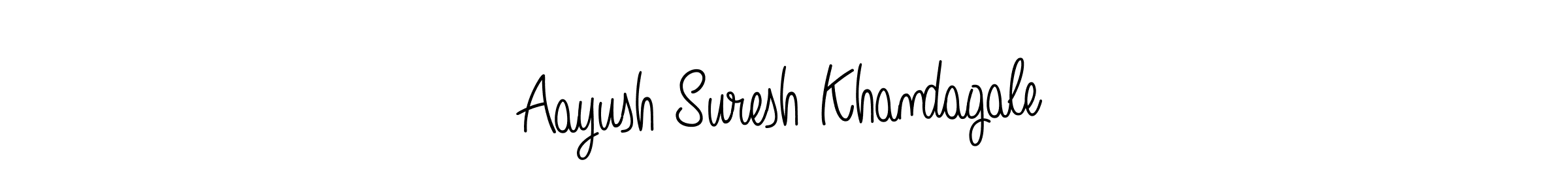 How to make Aayush Suresh Khandagale name signature. Use Angelique-Rose-font-FFP style for creating short signs online. This is the latest handwritten sign. Aayush Suresh Khandagale signature style 5 images and pictures png