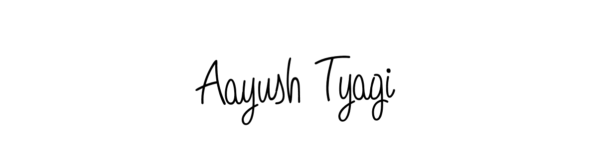 Aayush Tyagi stylish signature style. Best Handwritten Sign (Angelique-Rose-font-FFP) for my name. Handwritten Signature Collection Ideas for my name Aayush Tyagi. Aayush Tyagi signature style 5 images and pictures png