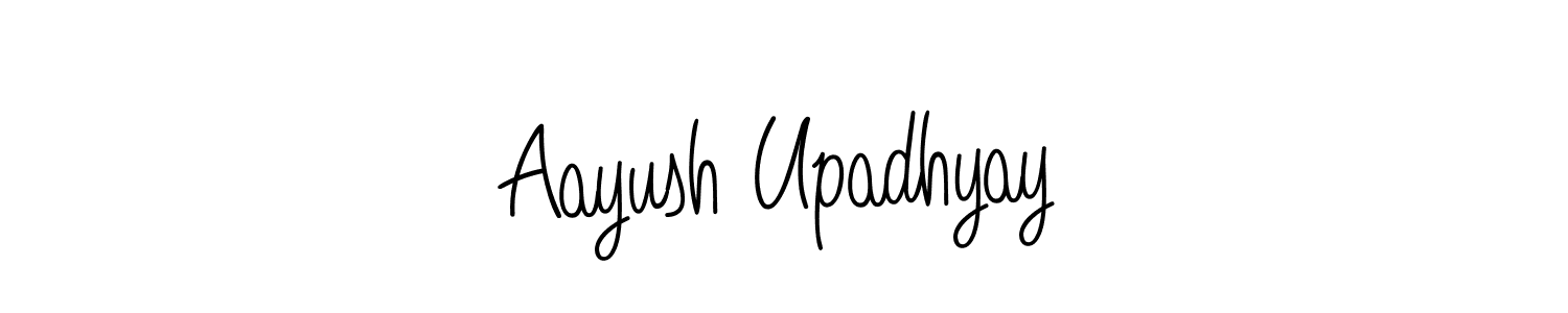 You should practise on your own different ways (Angelique-Rose-font-FFP) to write your name (Aayush Upadhyay) in signature. don't let someone else do it for you. Aayush Upadhyay signature style 5 images and pictures png