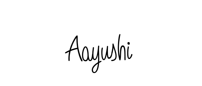 Design your own signature with our free online signature maker. With this signature software, you can create a handwritten (Angelique-Rose-font-FFP) signature for name Aayushi. Aayushi signature style 5 images and pictures png