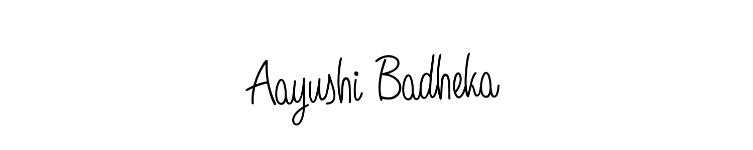 if you are searching for the best signature style for your name Aayushi Badheka. so please give up your signature search. here we have designed multiple signature styles  using Angelique-Rose-font-FFP. Aayushi Badheka signature style 5 images and pictures png