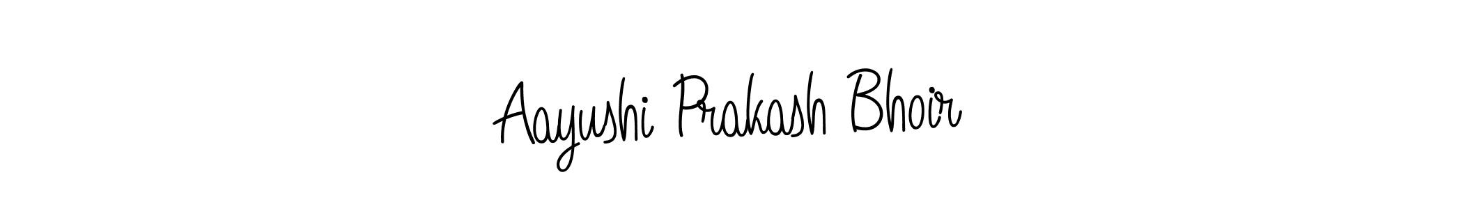 Design your own signature with our free online signature maker. With this signature software, you can create a handwritten (Angelique-Rose-font-FFP) signature for name Aayushi Prakash Bhoir. Aayushi Prakash Bhoir signature style 5 images and pictures png