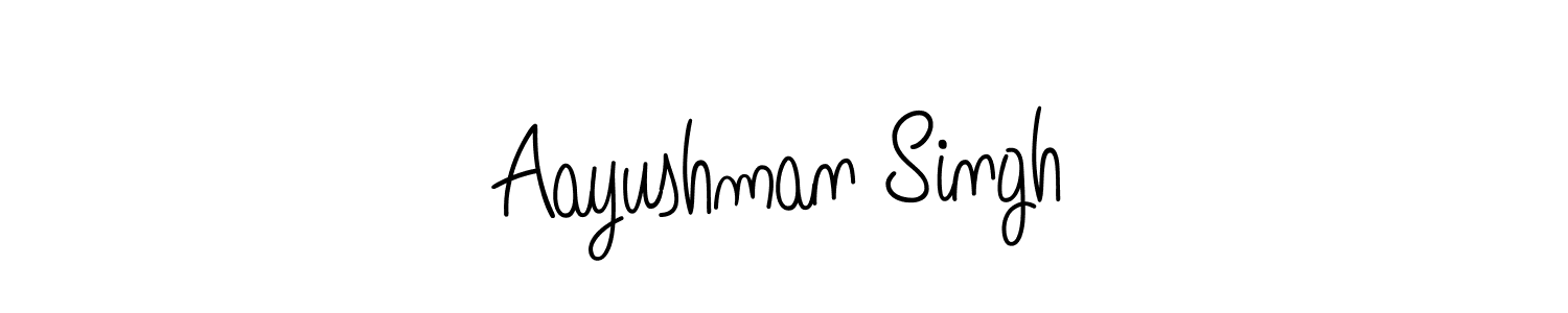 Make a beautiful signature design for name Aayushman Singh. With this signature (Angelique-Rose-font-FFP) style, you can create a handwritten signature for free. Aayushman Singh signature style 5 images and pictures png