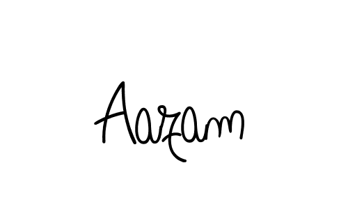 How to make Aazam name signature. Use Angelique-Rose-font-FFP style for creating short signs online. This is the latest handwritten sign. Aazam signature style 5 images and pictures png