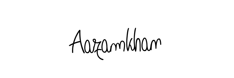 Aazamkhan stylish signature style. Best Handwritten Sign (Angelique-Rose-font-FFP) for my name. Handwritten Signature Collection Ideas for my name Aazamkhan. Aazamkhan signature style 5 images and pictures png