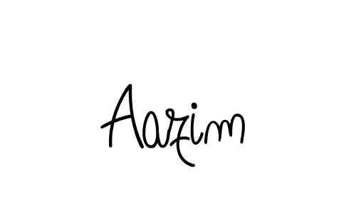 Use a signature maker to create a handwritten signature online. With this signature software, you can design (Angelique-Rose-font-FFP) your own signature for name Aazim. Aazim signature style 5 images and pictures png