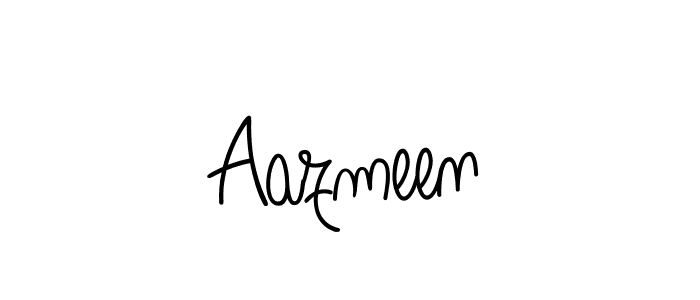 You should practise on your own different ways (Angelique-Rose-font-FFP) to write your name (Aazmeen) in signature. don't let someone else do it for you. Aazmeen signature style 5 images and pictures png