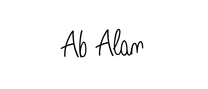 Ab Alan stylish signature style. Best Handwritten Sign (Angelique-Rose-font-FFP) for my name. Handwritten Signature Collection Ideas for my name Ab Alan. Ab Alan signature style 5 images and pictures png