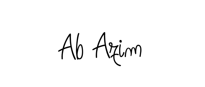 Also we have Ab Azim name is the best signature style. Create professional handwritten signature collection using Angelique-Rose-font-FFP autograph style. Ab Azim signature style 5 images and pictures png