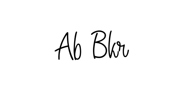 Ab Bkr stylish signature style. Best Handwritten Sign (Angelique-Rose-font-FFP) for my name. Handwritten Signature Collection Ideas for my name Ab Bkr. Ab Bkr signature style 5 images and pictures png