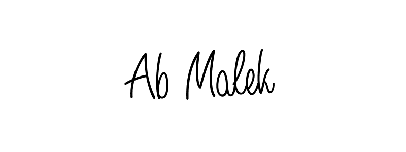 Make a beautiful signature design for name Ab Malek. With this signature (Angelique-Rose-font-FFP) style, you can create a handwritten signature for free. Ab Malek signature style 5 images and pictures png