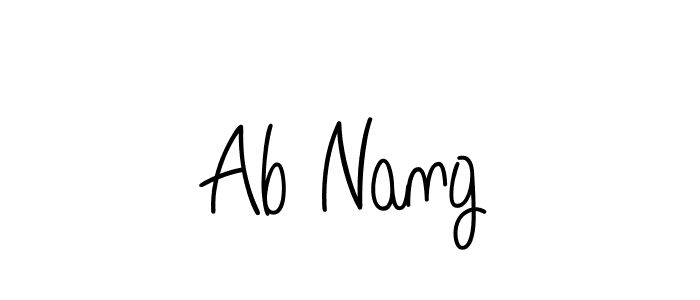 How to Draw Ab Nang signature style? Angelique-Rose-font-FFP is a latest design signature styles for name Ab Nang. Ab Nang signature style 5 images and pictures png