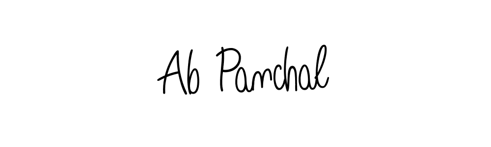 Use a signature maker to create a handwritten signature online. With this signature software, you can design (Angelique-Rose-font-FFP) your own signature for name Ab Panchal. Ab Panchal signature style 5 images and pictures png