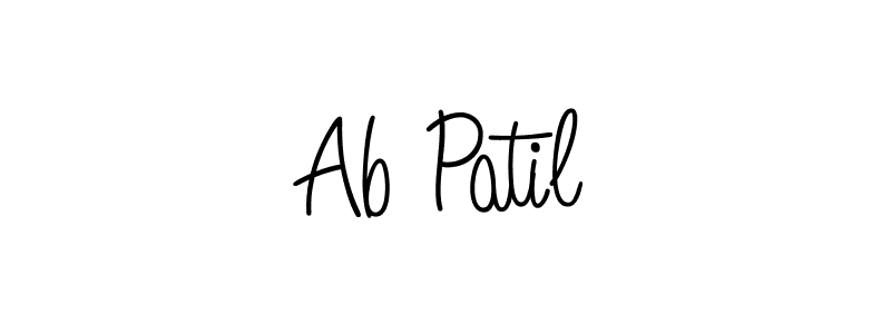 Design your own signature with our free online signature maker. With this signature software, you can create a handwritten (Angelique-Rose-font-FFP) signature for name Ab Patil. Ab Patil signature style 5 images and pictures png