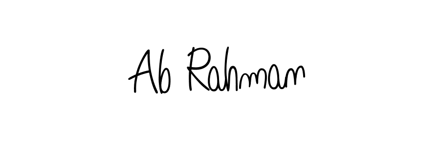 Ab Rahman stylish signature style. Best Handwritten Sign (Angelique-Rose-font-FFP) for my name. Handwritten Signature Collection Ideas for my name Ab Rahman. Ab Rahman signature style 5 images and pictures png