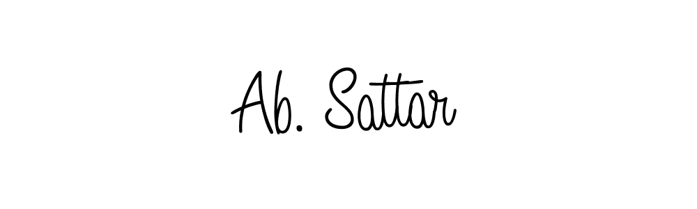 Create a beautiful signature design for name Ab. Sattar. With this signature (Angelique-Rose-font-FFP) fonts, you can make a handwritten signature for free. Ab. Sattar signature style 5 images and pictures png