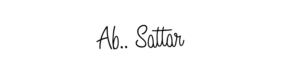 How to make Ab.. Sattar name signature. Use Angelique-Rose-font-FFP style for creating short signs online. This is the latest handwritten sign. Ab.. Sattar signature style 5 images and pictures png