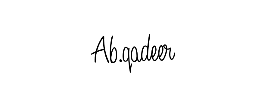 Use a signature maker to create a handwritten signature online. With this signature software, you can design (Angelique-Rose-font-FFP) your own signature for name Ab.qadeer. Ab.qadeer signature style 5 images and pictures png