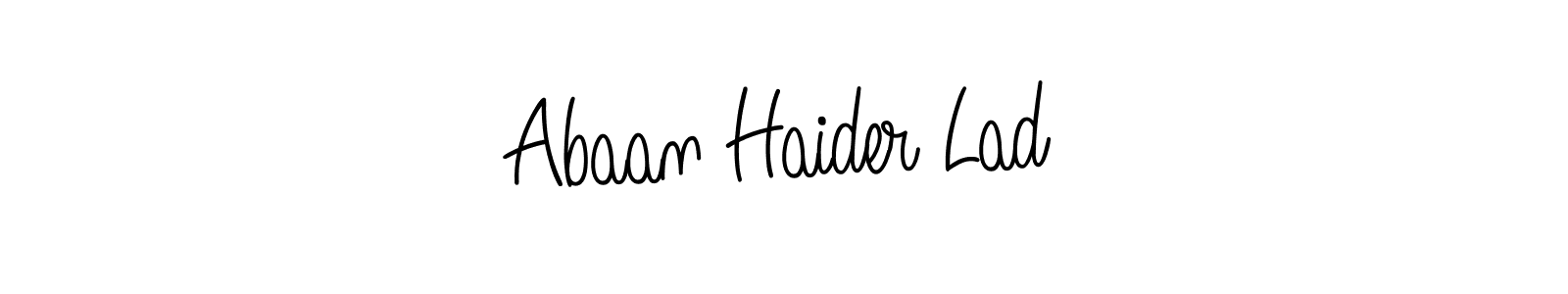 Abaan Haider Lad stylish signature style. Best Handwritten Sign (Angelique-Rose-font-FFP) for my name. Handwritten Signature Collection Ideas for my name Abaan Haider Lad. Abaan Haider Lad signature style 5 images and pictures png