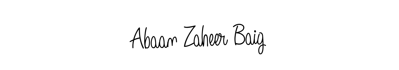 Check out images of Autograph of Abaan Zaheer Baig name. Actor Abaan Zaheer Baig Signature Style. Angelique-Rose-font-FFP is a professional sign style online. Abaan Zaheer Baig signature style 5 images and pictures png