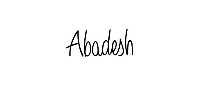 Use a signature maker to create a handwritten signature online. With this signature software, you can design (Angelique-Rose-font-FFP) your own signature for name Abadesh. Abadesh signature style 5 images and pictures png