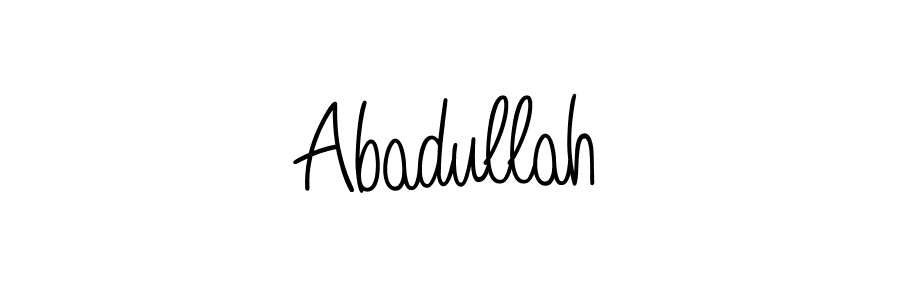 Make a beautiful signature design for name Abadullah. With this signature (Angelique-Rose-font-FFP) style, you can create a handwritten signature for free. Abadullah signature style 5 images and pictures png