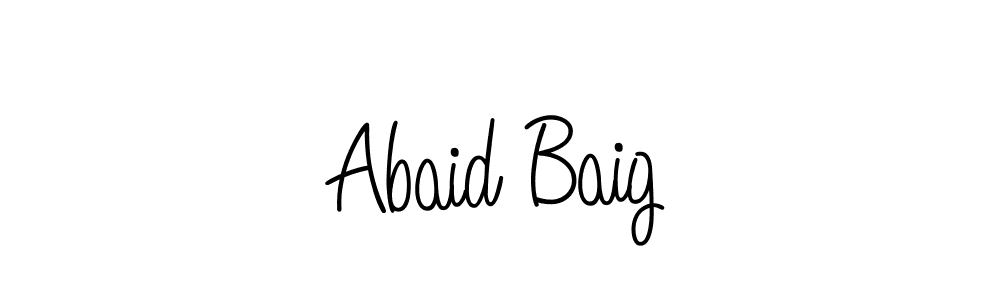 Abaid Baig stylish signature style. Best Handwritten Sign (Angelique-Rose-font-FFP) for my name. Handwritten Signature Collection Ideas for my name Abaid Baig. Abaid Baig signature style 5 images and pictures png