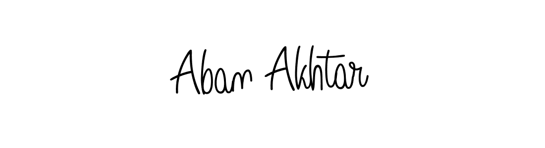 Design your own signature with our free online signature maker. With this signature software, you can create a handwritten (Angelique-Rose-font-FFP) signature for name Aban Akhtar. Aban Akhtar signature style 5 images and pictures png