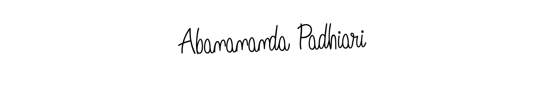 Make a beautiful signature design for name Abanananda Padhiari. With this signature (Angelique-Rose-font-FFP) style, you can create a handwritten signature for free. Abanananda Padhiari signature style 5 images and pictures png